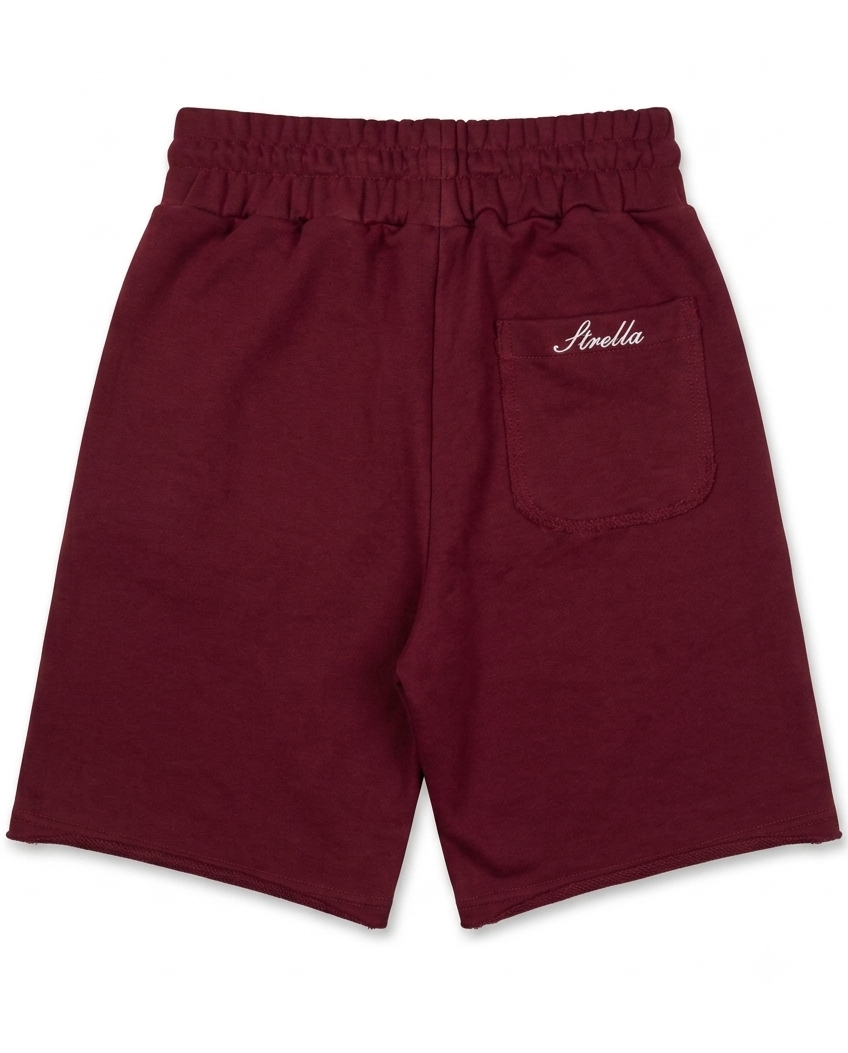 Burgundy “Antiqued” Shorts
