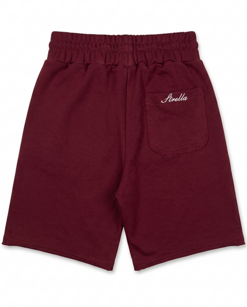 Burgundy “Antiqued” Shorts